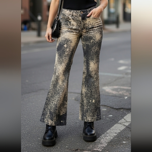 Michael Kors - Vintage - Rare Peice - Black And Cream Selma Flare Boot Cut Pants - Picture 1 of 7